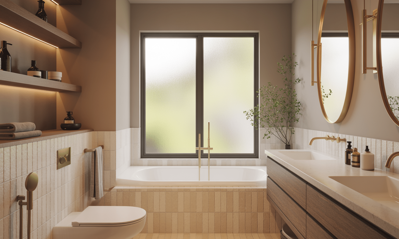 descubre las tendencias de cristina romero, interiorista, sobre cómo el baño blanco está siendo reemplazado por tonos cálidos que aportan calidez y estilo a los espacios.