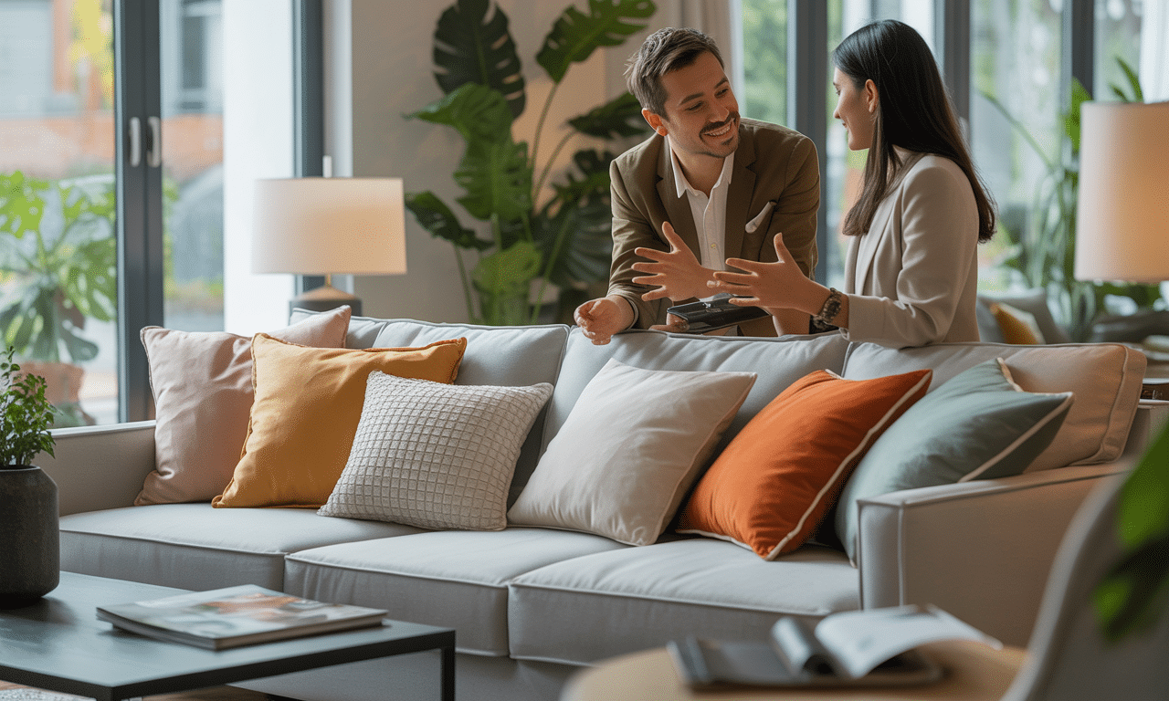 dos interioristas destacan la importancia de cambiar los cojines del sofá cada temporada para renovar el estilo y mantener la frescura del espacio, en lugar de hacerlo cada cinco años.