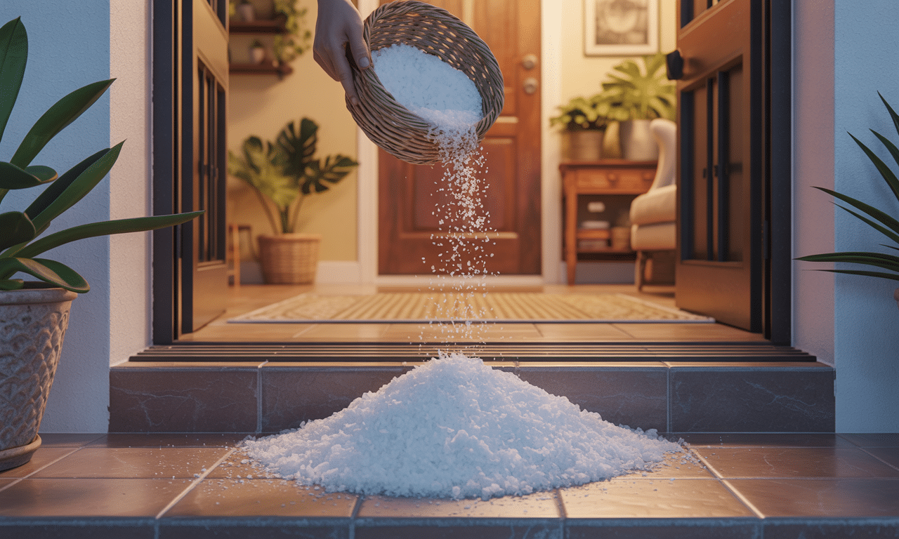 descubre para qué sirve echar sal gruesa en la entrada de casa y por qué es una práctica recomendada en muchas culturas para proteger y purificar el hogar.