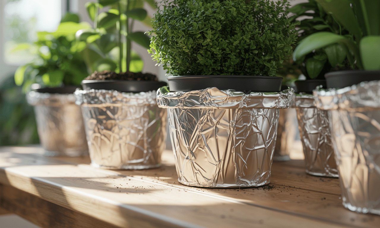 descubre por qué envolver los pies de las macetas con papel de aluminio es una práctica recomendada, sus beneficios y para qué sirve en el cuidado de tus plantas.