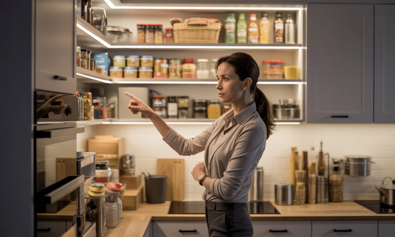nuria martí, experta en organización, revela por qué el desorden en la despensa suele originarse en el estante superior y ofrece consejos para mantenerla impecable.