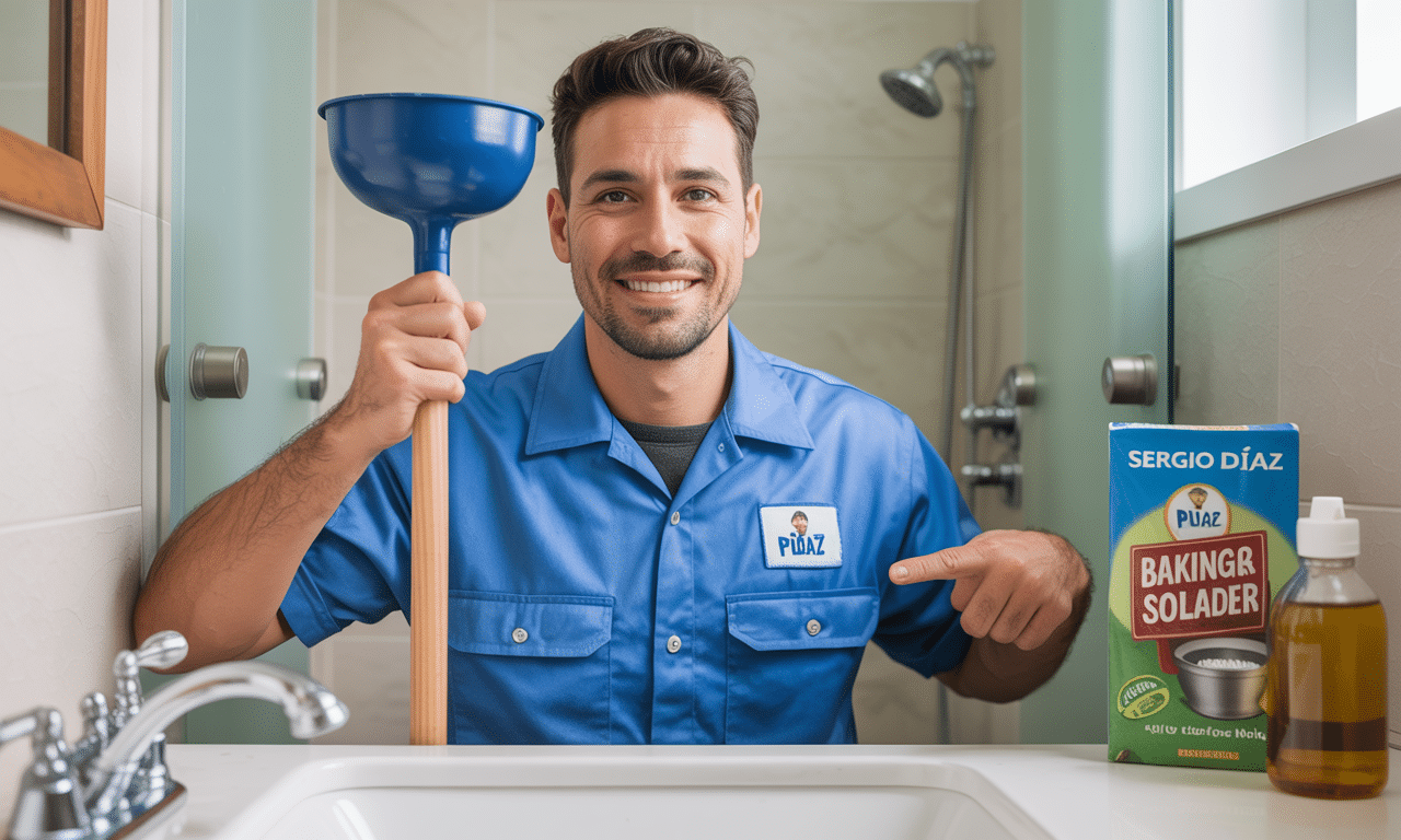 consejos de sergio díaz, fontanero experto: cómo solucionar un desagüe de ducha lento sin usar productos químicos dañinos.